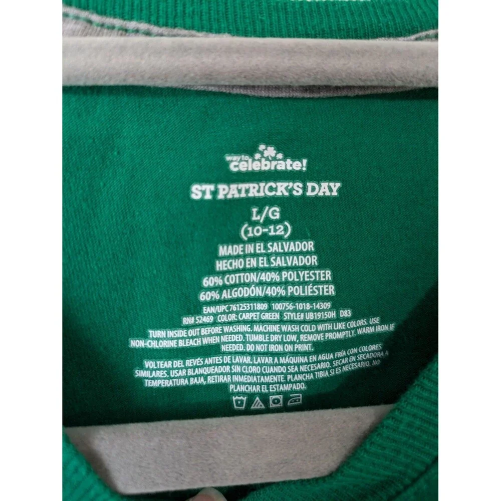 Youth Unisex Way To Celebrate St Patrick's T-shirt - Size Large (10-12)